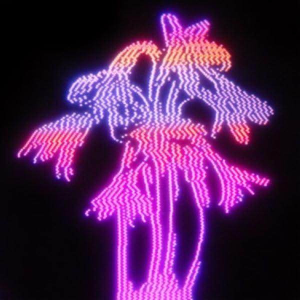 Neon light display of a plant with multiple branches, possibly representing the cover art for the Enter Shikari DANCING ON THE FRONTLINE CD.