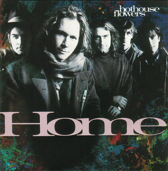 Audio CD cover art for Boothouse Flowers featuring a black and colorful abstract design, with the title 'Home' prominently displayed.