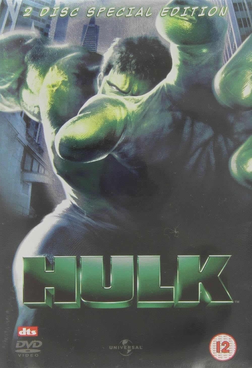 DVD cover of 'The Hulk' with green superhero character and text on a dark background