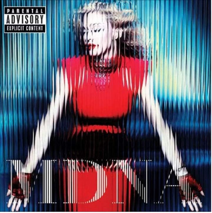 Album cover with a person in a red dress and white gloves against a blue and black background, featuring the word 'VIVA'.