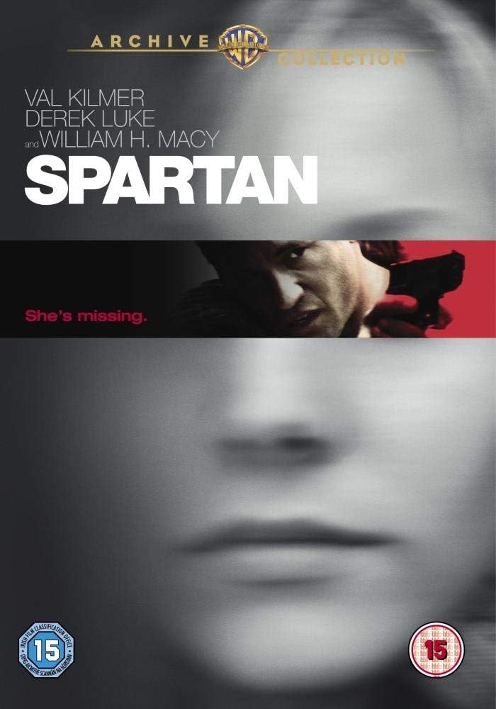 DVD cover of 'Spartan' with faces and text