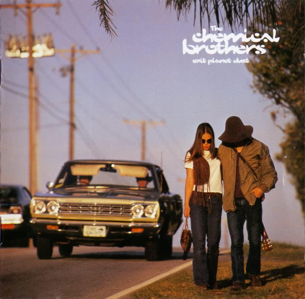 The cover image shows the album 'Exit Planet Dust' by The Chemical Brothers. It features a man and a woman standing by a car, with the album title and the band's name at the top.