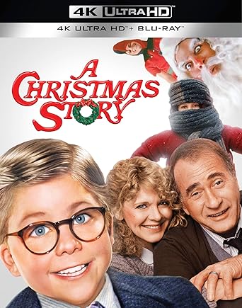Cover of 'A Christmas Story' 4K Ultra HD Blu-ray with characters from the movie.