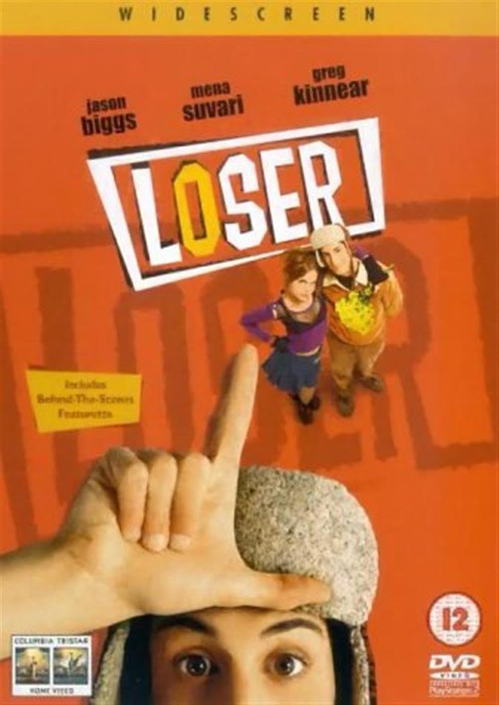 DVD cover of 'Loser' with two people and a hand making a peace sign.