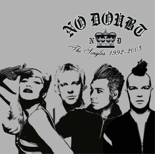 Album cover for 'No Doubt: The Singles 1992-2003' with band members and logo.