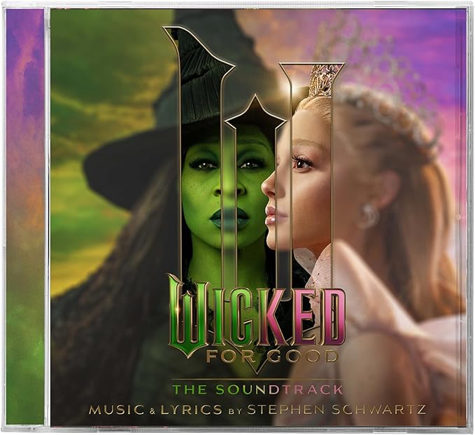 CD cover of 'Wicked for Good' soundtrack with two characters and the title.