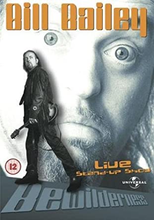 DVD cover for 'Bewilderness: Bill Bailey Live' featuring a close-up portrait of Bill Bailey with a concert setting background.