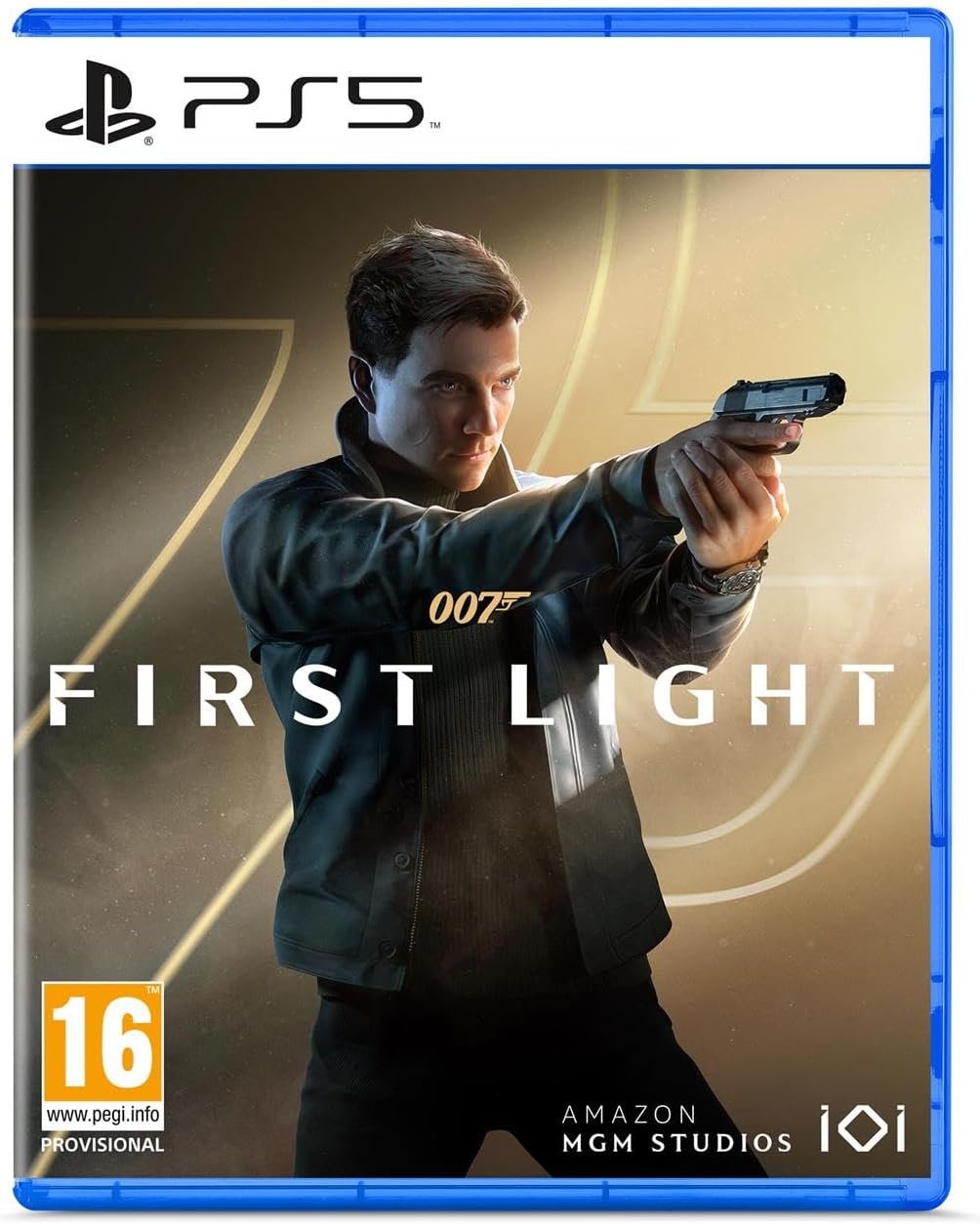 Game cover for 'First Light' featuring a character holding a gun, with PS5 branding.