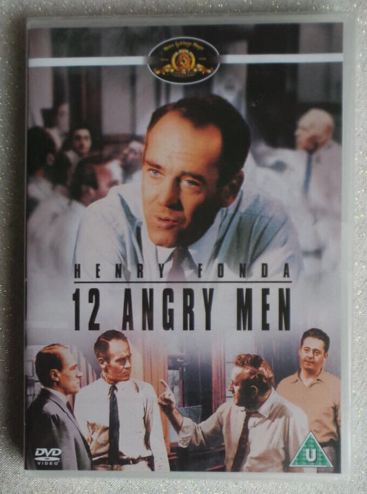 DVD cover of '12 Angry Men' featuring Henry Fonda and other characters.