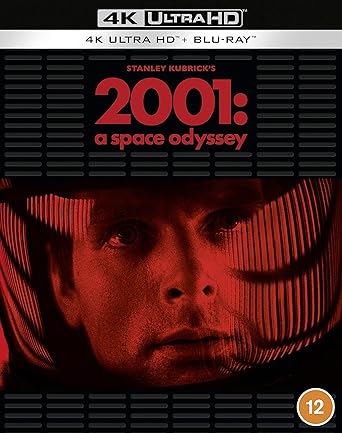 4K Ultra HD Blu-ray cover of '2001: A Space Odyssey' with a close-up of a character's face.