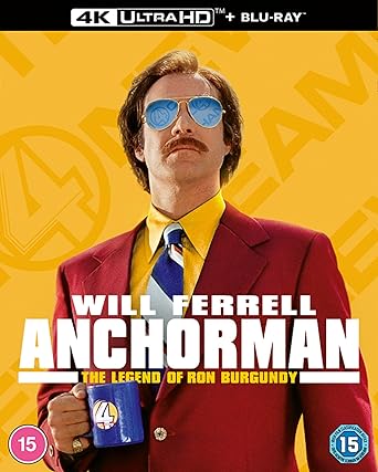 Movie poster for 'Anchorman: The Legend of Ron Burgundy' featuring Will Ferrell.