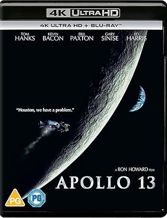 4K Ultra HD + Blu-ray cover of 'Apollo 13' with spacecraft and moon surface.