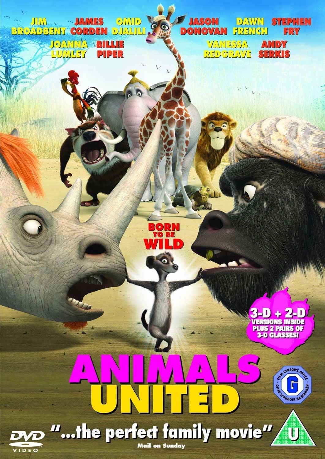 Movie poster for 'Animals United' featuring animated animals and text.