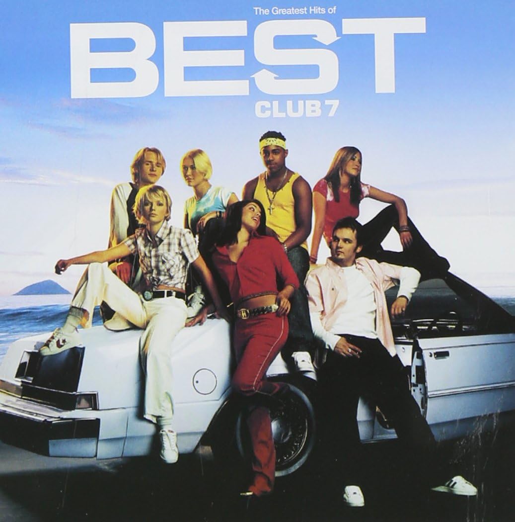 Album cover with 'BEST Club 7' text and people sitting on a car.