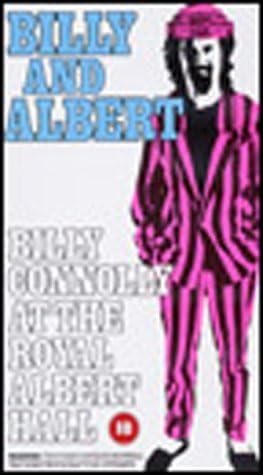 Book cover of 'Billy and Albert' by Billy Connolly featuring a person in a pink and black striped suit.