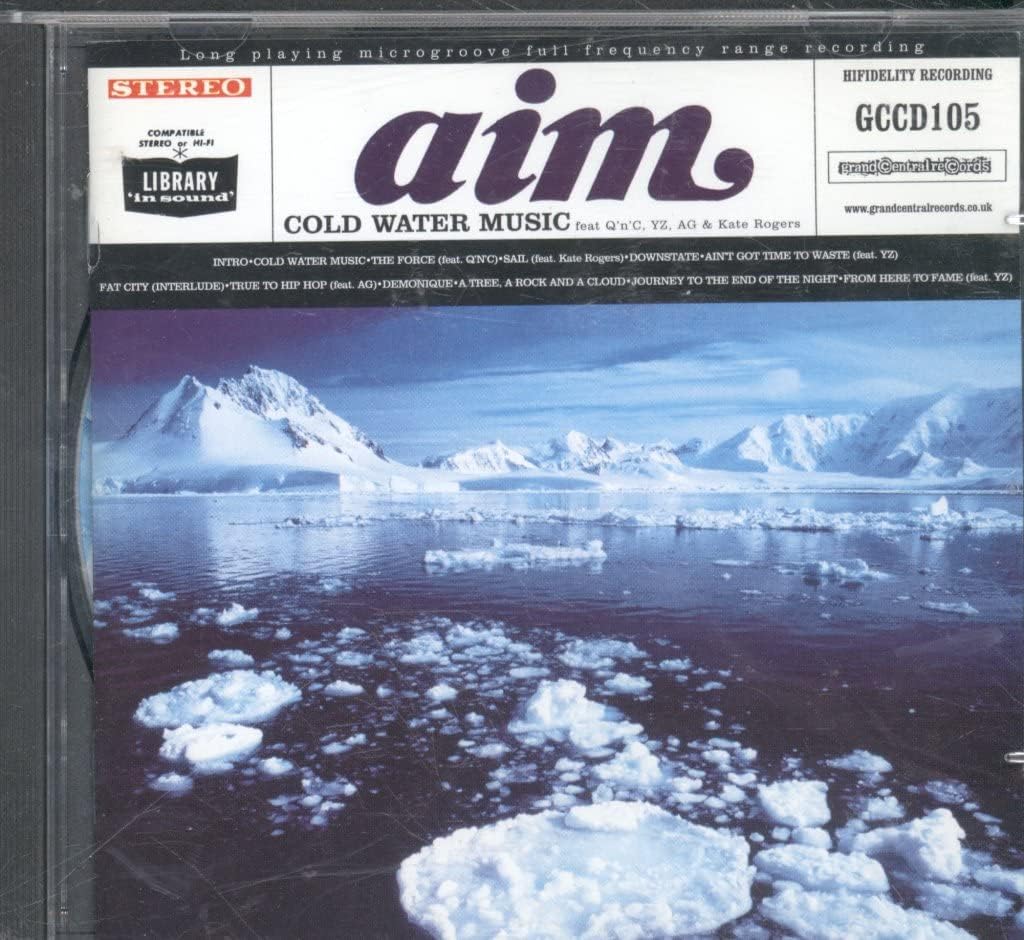 CD cover of 'Cold Water Music' by aim with icy landscape design