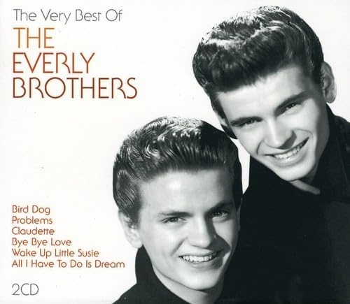The cover of the 'Everly Brothers The Very Best Of' CD features two photographs of the Everly Brothers, with the text 'The Very Best Of' and a tracklisting.