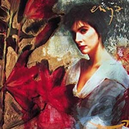 Artistic depiction of a woman with red flowers and intricate details