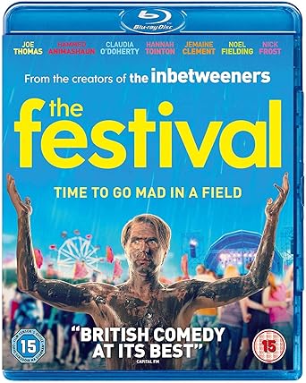 Blu-ray cover of 'The Festival' with a man in a field and festival atmosphere.