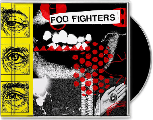 Foo Fighters album cover with graphic design elements and text