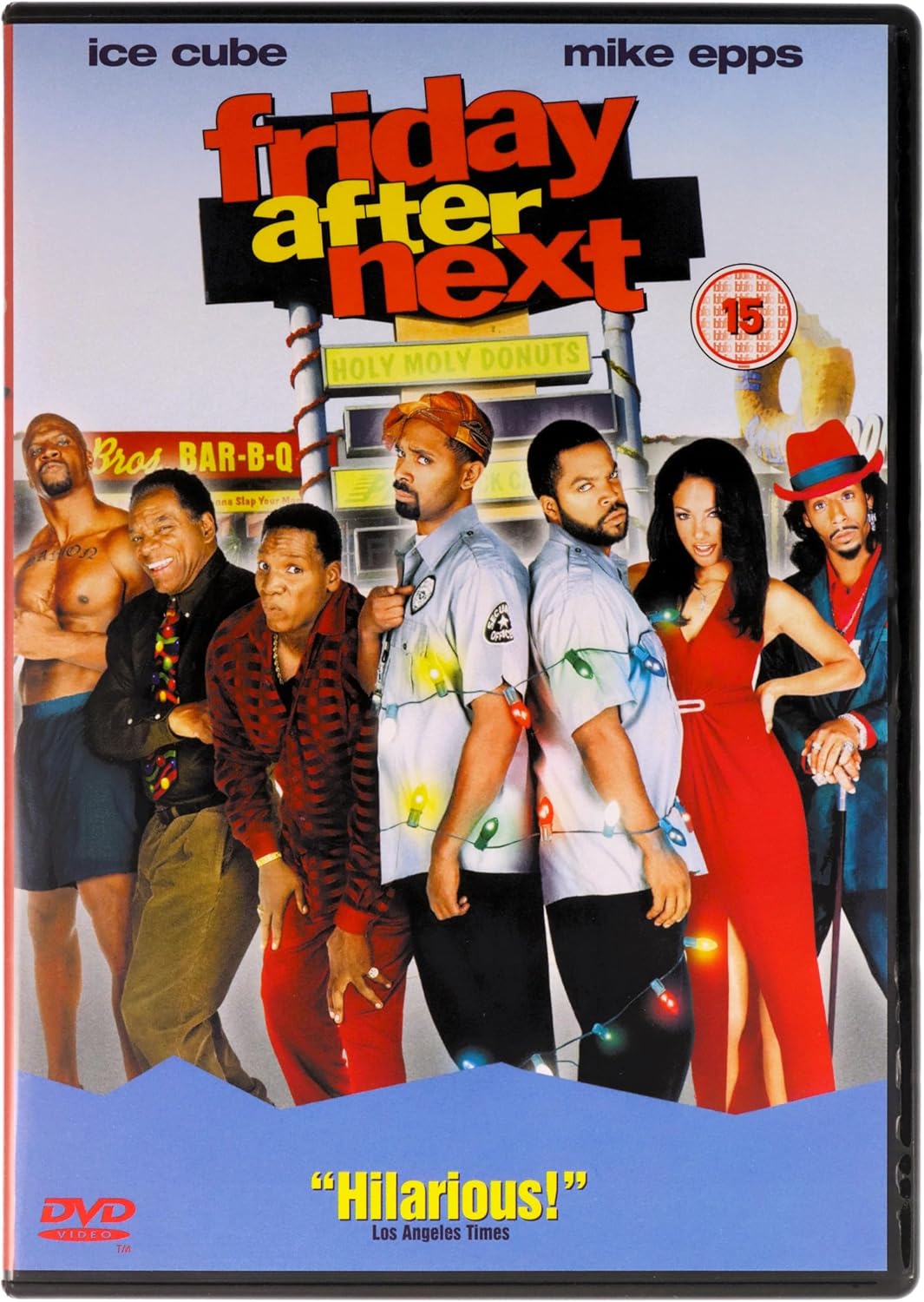 DVD cover for the movie 'Friday After Next' featuring cast members Ice Cube, Mike Epps, and others in a colorful group photo design with the title in large red and yellow text at the top.
