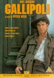 Movie poster for 'Callipoli' featuring Mel Gibson in a military uniform.