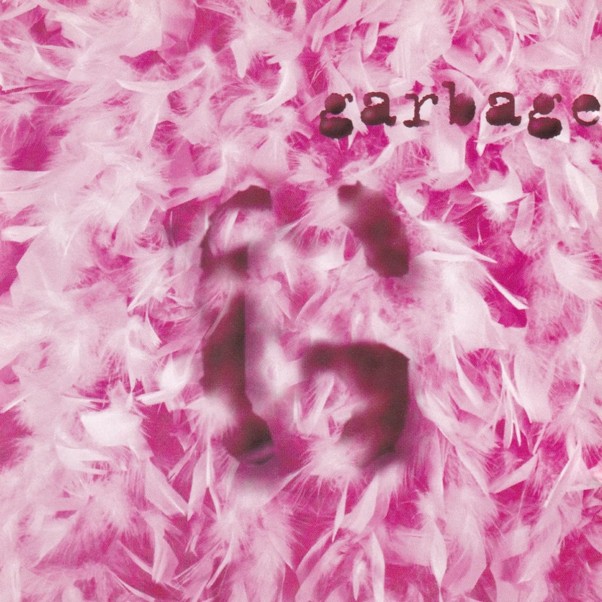 Pink feather-textured cover art with the word 'garbage' in dark script and a large blurred number 6 in the center.