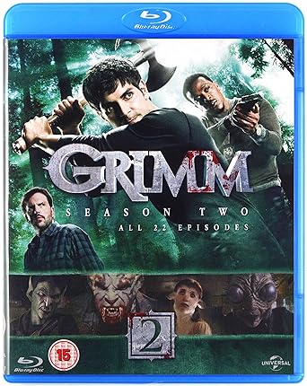 Blu-ray box set for 'Grimm' Season Two with characters and forest background