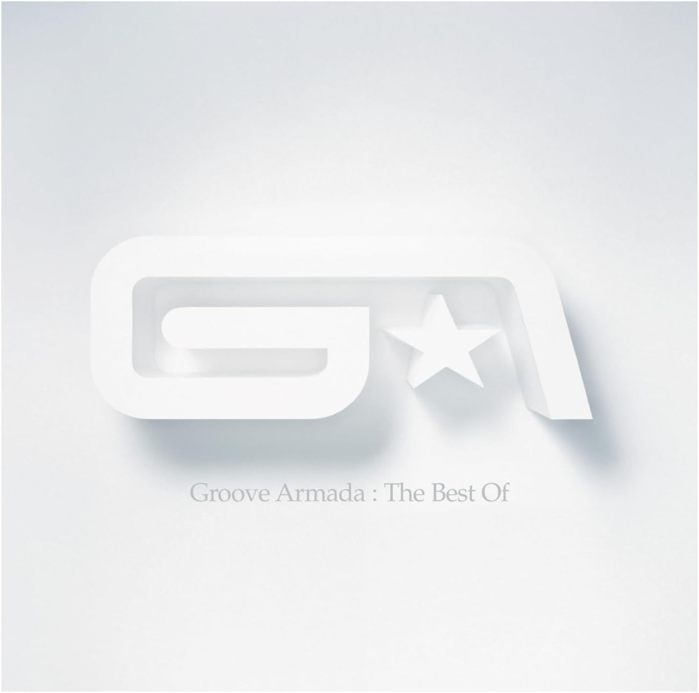 Album cover for 'Groove Armada: The Best Of' with a stylized 'GA' logo on a light gray background.