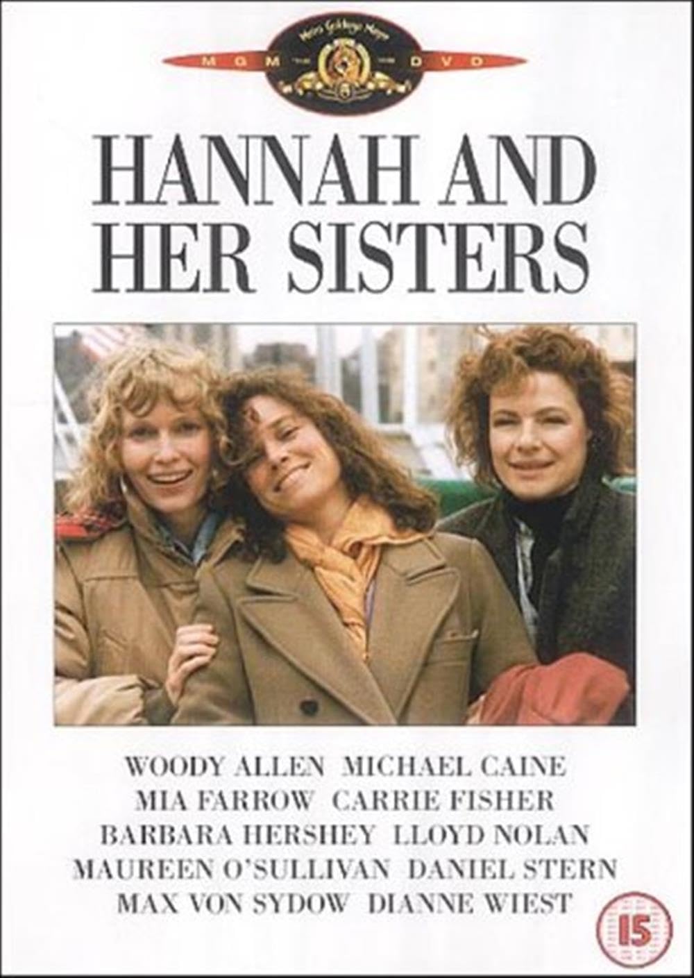 Movie poster for 'Hannah and Her Sisters' featuring three women and the title.