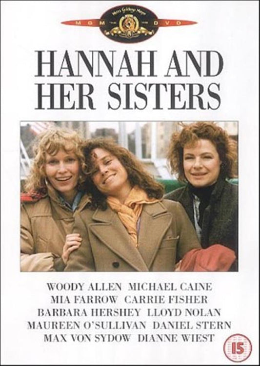 Movie poster for 'Hannah and Her Sisters' featuring three women and the title.