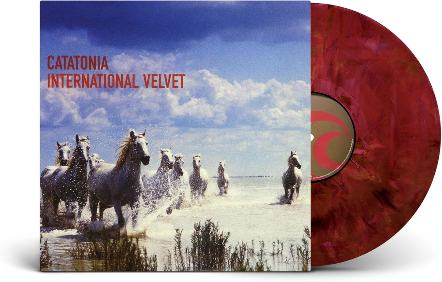 Vinyl record with a cover featuring horses and the text 'Catatonia International Velvet'.