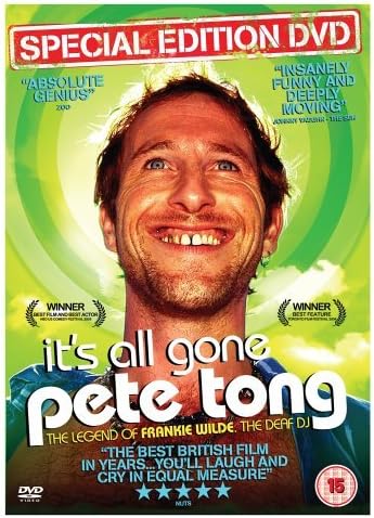 DVD cover of 'It's All Gone Pete Tong' with a smiling man on a green and yellow background