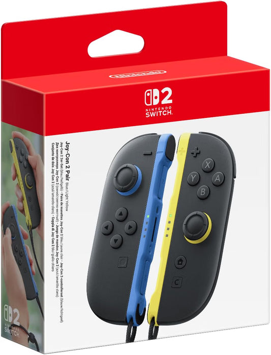 Packaging of Nintendo Switch Joy-Con controllers with red top section and white bottom section.