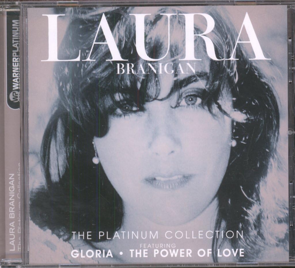 CD cover of Laura Branigan's 'The Platinum Collection' featuring 'Gloria' and 'The Power of Love'.