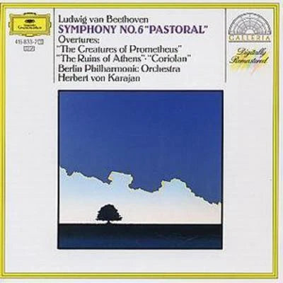 CD cover for Ludwig van Beethoven's Symphony No. 6 'Pastoral' performed by the Berlin Philharmonic Orchestra with Herbert von Karajan, released by the Galleria label.