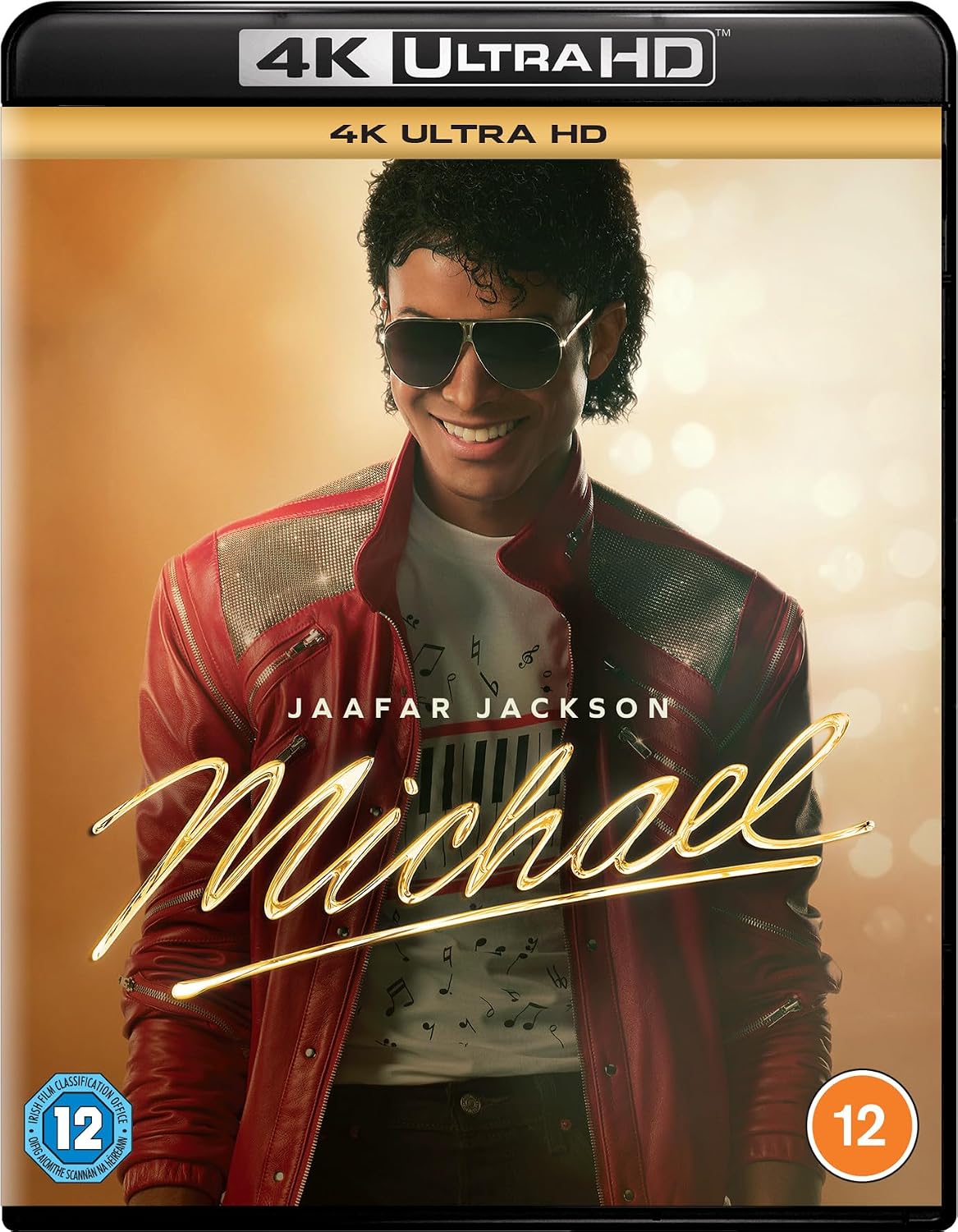 4K Ultra HD movie cover featuring a person in a red jacket with 'Michael' written on it.