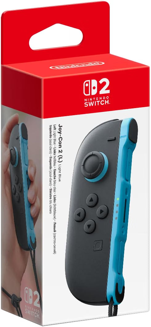 Nintendo Switch Joy-Con packaging with red top and blue handles