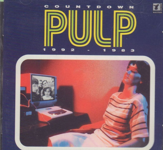 Audio CD labeled 'Pulp Countdown 1992-1983' with a retro-style living room scene on the cover.