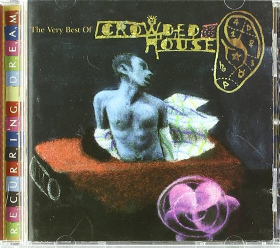 CD cover of 'The Very Best Of Crowded House' with artistic depiction and text.