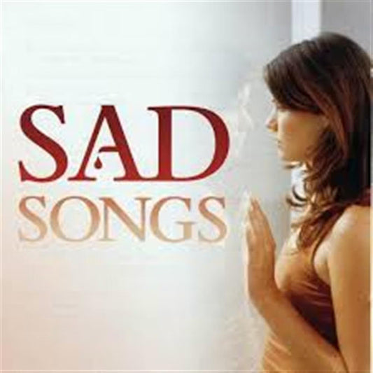 Album cover for 'Sad Songs' featuring a woman in profile on the right and the title text on the left.