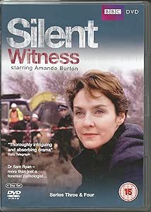 DVD cover for 'Silent Witness' featuring a photograph of an actress, presumably Amanda Burton, in a dramatic setting with a construction vehicle in the background.