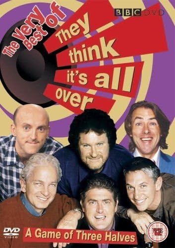 DVD cover of 'The Very Best of Monty Python: They Think It's All Over' with six men smiling.