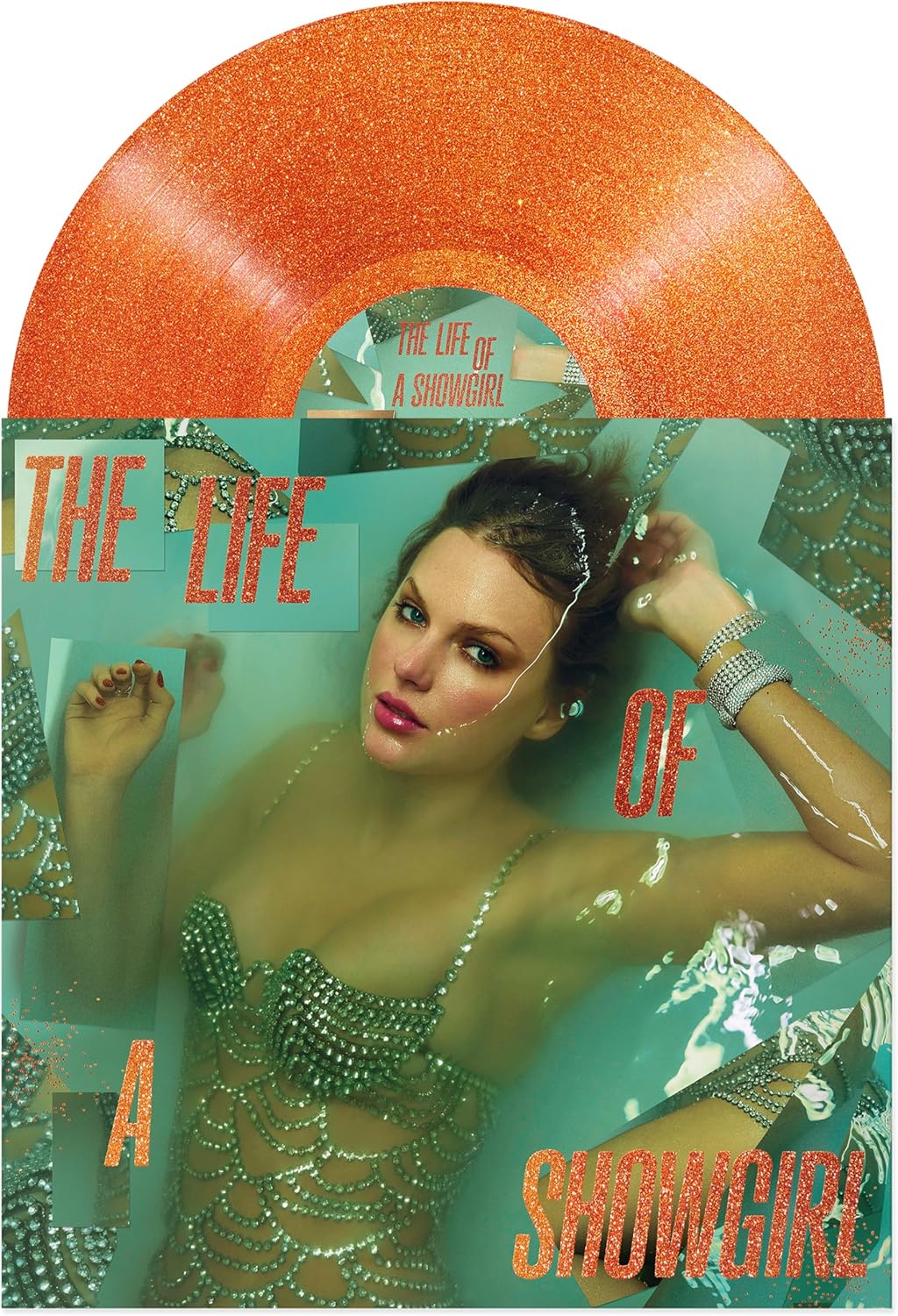 Vinyl record cover with a woman in a showgirl outfit and text 'The Life of a Showgirl'.