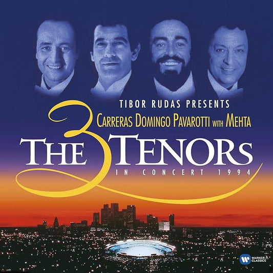Cover art for 'The Three Tenors Concert 1994' featuring portraits of the performers and the title of the album.