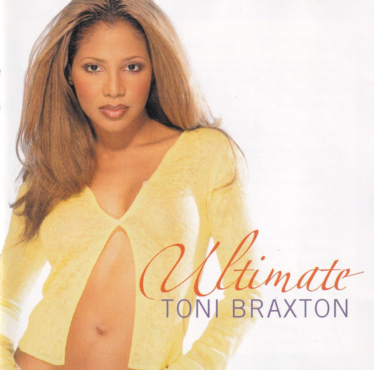 Album cover for 'Ultimate' by Toni Braxton, featuring a portrait of the artist on the left side and the title text on the right against a white background.