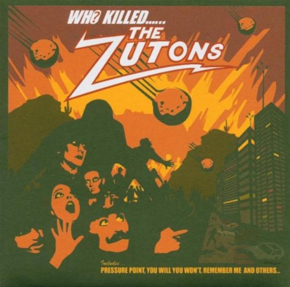 Album cover for 'Who Killed The Zutons' with silhouettes and text.