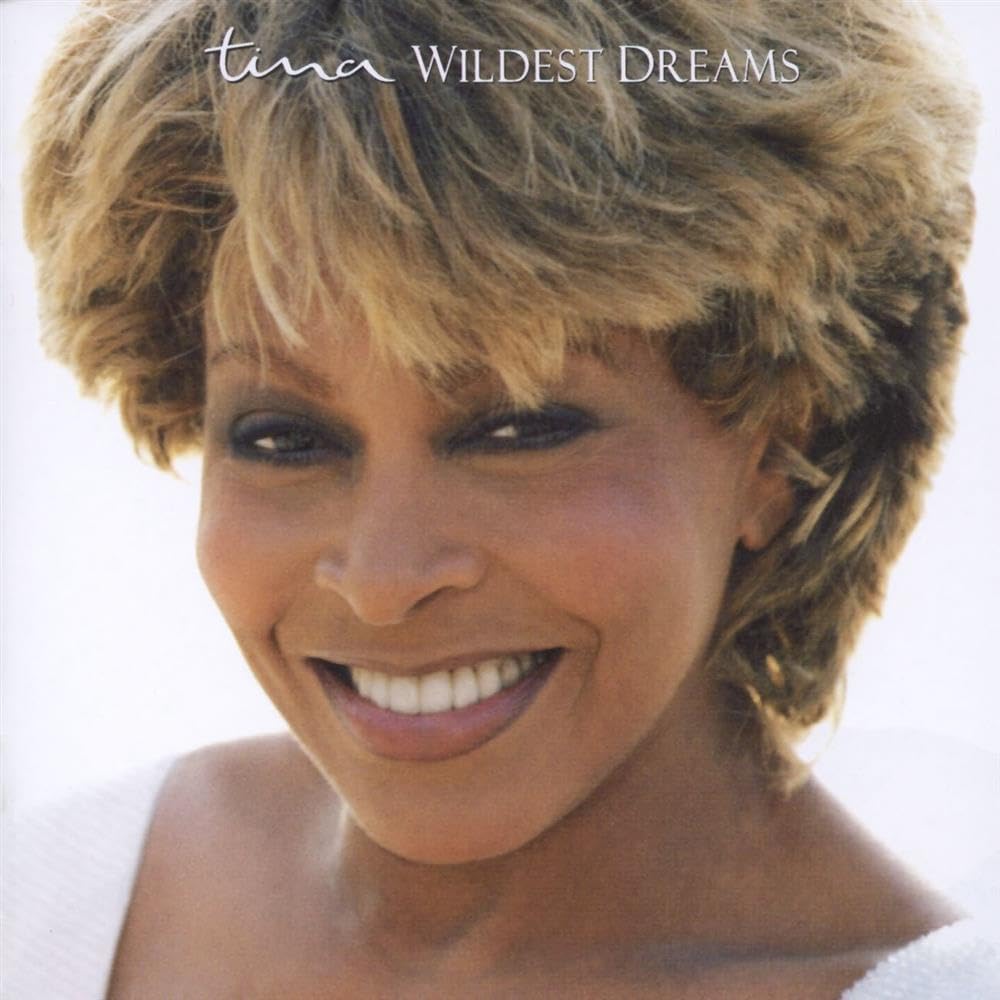 Album cover with a close-up of a person with blonde hair and the text 'tina Wildest Dreams'.