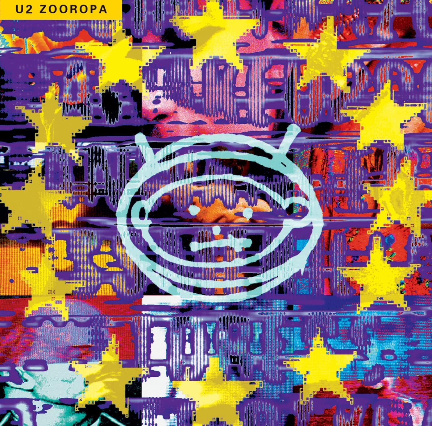 Album cover with colorful pattern and U2 Zooropa text