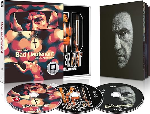 DVD set of 'Bad Lieutenant' with packaging and discs on a white background